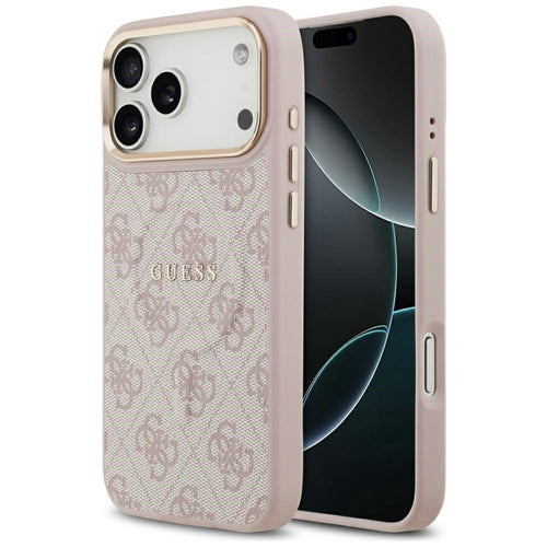 Husa pentru iPhone 17 Pro Max, Guess Hardcase 4G Classic MagSafe (GUHMP17XP4MSEGCP), roz