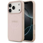Husa pentru iPhone 17 Pro Max, Guess Saffiano Classic Logo MagSafe (GUHMP17XPSAHMCP), roz