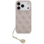 Husa pentru iPhone 17 Pro, Guess Hardcase 4G Charm Cradle MagSafe (GUHMP17LGF4GCP), roz