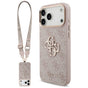Husa pentru iPhone 17 Pro, Guess Big 4G Classic Logo cu Big Strap Metal Buttons (GUHCP17LP4G4BCSP), roz