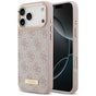 Husa pentru iPhone 17 Pro Max, Guess Hardcase 4G Logo Plate MagSafe (GUHMP17XU4GPRP), roz