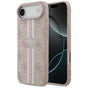 Husa pentru iPhone 17 Air, Guess Hardcase 4G Printed Stripes MagSafe (GUHMP17MP4RPSP), roz