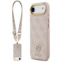 Husa pentru iPhone 17 Air, Guess Hardcase 4G Strass Logo & Big Strap (GUHMP17MP4G4DCSP), roz
