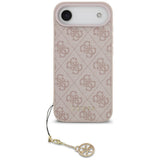 Husa pentru iPhone 17 Air, Guess Hardcase 4G Charm Cradle MagSafe (GUHMP17MGF4GCP), roz
