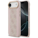 Husa pentru iPhone 17 Air, Guess Hardcase 4G Stripe MagSafe (GUHMP17MPG4SEMCP), roz