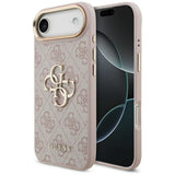 Husa pentru iPhone 17 Air, Guess Hardcase Big 4G Classic Logo (GUHCP17M4GMGCPI), roz