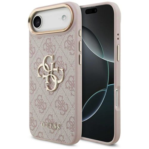 Husa pentru iPhone 17 Air, Guess Hardcase Big 4G Classic Logo (GUHCP17M4GMGCPI), roz