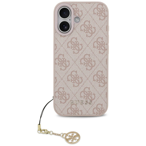 Husa pentru iPhone 17, Guess Hardcase 4G Charm Cradle MagSafe (GUHMP17SGF4GCP), roz