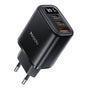 Incarcator retea Yesido Incarcator retea (YC69), cu Afisaj digital, Incarcare rapida, pentru Phone, Tablet, Laptop, USB, 2x Type-C, 30W, negru