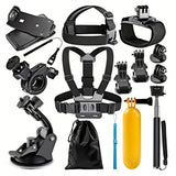Techsuit Accessory Kit CamQuest 15in1 (SA15), pentru GoPro Action Camera, Negru