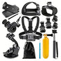 Techsuit Accessory Kit CamQuest 15in1 (SA15), pentru GoPro Action Camera, Negru