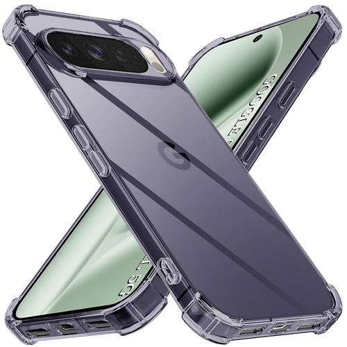 Husa pentru Google Pixel 10 Pro XL, Techsuit Shockproof Clear Silicone, fumuriu