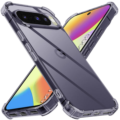 Husa pentru Google Pixel 10, Techsuit Shockproof Clear Silicone, fumuriu