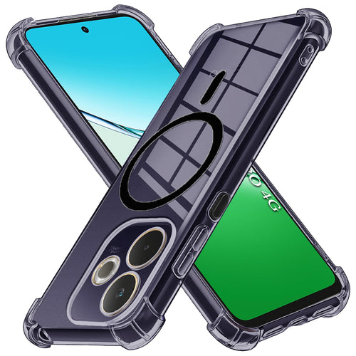 Husa pentru OPPO A5 Pro 5G, Techsuit Shockproof Clear Silicone MagSafe, fumuriu