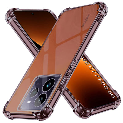 Husa pentru Realme GT 7 Pro, Techsuit Shockproof Clear Silicone, fumuriu
