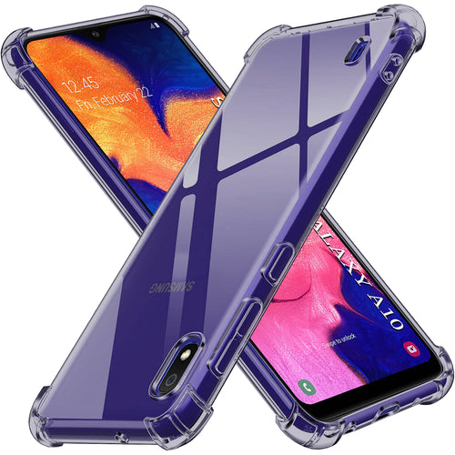 Husa pentru Samsung Galaxy A10, Techsuit Shockproof Clear Silicone, fumuriu