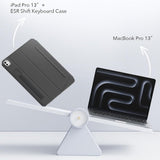 Husa tableta pentru iPad Pro 11 (2024), ESR Shift Keyboard Case, gri