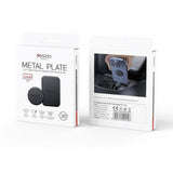 Suport auto Yesido (2 pack) Metal Placa (C207), Round + Rectangle Shapes, Leather Pattern, Universal, negru