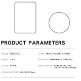Suport auto Yesido (2 pack) Metal Placa (C207), Round + Rectangle Shapes, Leather Pattern, Universal, negru