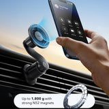 Suport auto cu incarcare wireless ESR OmniLock (2B52301), pentru Grila ventilatie, 360A°, Magnetic, Shock-absorbing Pad, Pro-level Brat, negru