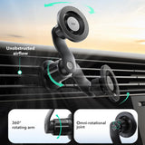 Suport auto cu incarcare wireless ESR OmniLock (2B52301), pentru Grila ventilatie, 360A°, Magnetic, Shock-absorbing Pad, Pro-level Brat, negru