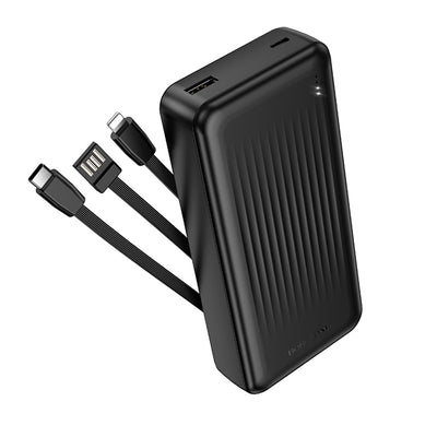 Baterie externa Borofone (BJ79A), cu USB-C, USB, Lightning Cables, USB, Type-C, Indicator LED, 20000mAh, negru