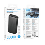 Baterie externa Borofone (BJ78A), 2 x USB, USB-C, Micro-USB, Indicator LED, 20000mAh, negru