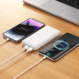 Baterie externa Borofone Clever Series (BJ78), 2x USB, USB-C, Micro-USB, Indicator LED, Incarcare rapida, 10000mAh, negru