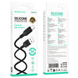 Cablu Borofone de date Lenny Series (BX113), USB to Type-C, Silicon, 3A, 2m, negru