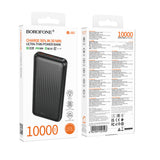 Baterie externa Borofone Clever Series (BJ80), 2x USB, Type-C, Indicator LED, QC 3.0, 22.5W, PD20W, 37Wh, 10000mAh, negru