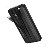 Baterie externa Borofone Clever Series (BJ79), cu Integrat 3x Cable, USB, USB-C, Lightning, Indicator, 2A, 10000mAh, negru