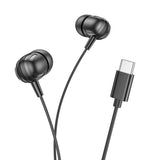 Borofone Casti cu fir Delicious (BM77), Type-C, cu Microphone, Stereo Bass, Hi-Fi Audio, Universal, 1.2m, Negru
