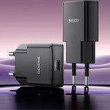 Incarcator retea Yesido Incarcator retea (YC74), GaN, Incarcare rapida, Ultra-Slim, Smart Chip, Type-C, PD30W, 5V/3A, negru