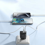 Incarcator retea Yesido Incarcator retea (YC64), Dual Port Type-C + USB-A, Incarcare rapida, GaN Technology, PD30W, negru