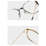 Techsuit Anti-Blue Light Glasses Reflex PC (8808), pentru Women, Oversized, Metal Frame, AC Lens, Negru