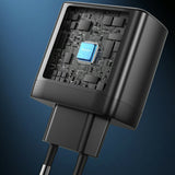 Incarcator retea Yesido Incarcator retea (YC144), 2x Type-C, 1x USB-A, 65W, GaN Technology, Incarcare rapida, negru