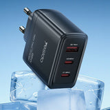 Incarcator retea Yesido Incarcator retea (YC144), 2x Type-C, 1x USB-A, 65W, GaN Technology, Incarcare rapida, negru