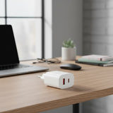 Incarcator retea Yesido Incarcator retea (YC02E), Incarcare rapida, USB, Type-C, PD20W, QC18W, alb