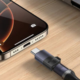Adaptor Yesido OTG Adapter (GS28), Lightning to Type-C, 60W, Incarcare Rapida, 480Mpb/s, Aliaj Aluminiu, Plug&play, Gri