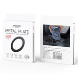 Suport auto Yesido Metal Placa (C208), Round Shape, MagSafe, Leather Pattern, Universal, negru