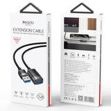 Adaptor Yesido Extension Adapter (GS26), USB 2.0, cu 1.5m Cable, Braided, High-Speed Transmission, Gri