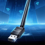 Adaptor Yesido WiFi Adapter (WP11), cu External Antenna, Wifi4, USB2.0, 150Mbps, Plug&play, Negru
