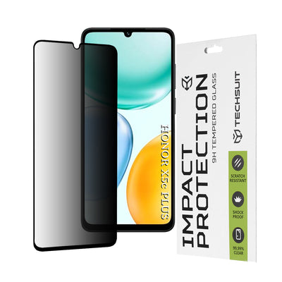 Folie de protectie pentru Honor X5c Plus, Techsuit 111D Privacy Full Glue