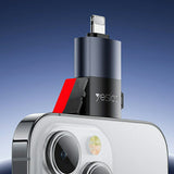 Adaptor Yesido Adapter (GS38), Lightning to TF Card, pentru iPhone, iPad, 480Mbps, 4K, LED Indicator, Gri