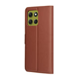 Husa pentru Motorola Moto G86, Techsuit Leather Folio, maro