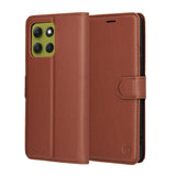 Husa pentru Motorola Moto G86, Techsuit Leather Folio, maro