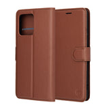 Husa pentru Motorola Moto G86, Techsuit Leather Folio, maro