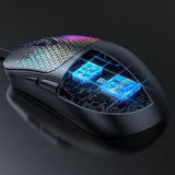 Mouse wireless Yesido Wired Gaming Mouse (KB32), USB, Plug&Play, Ultra-Lightweight Design, RGB Lighting, 7200DPI, negru