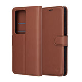Husa pentru Xiaomi Redmi 15 5G, Techsuit Leather Folio, maro