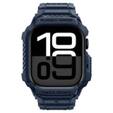 Curea pentru Apple Watch 10 42mm, Spigen Rugged Armor Pro V2 (ACS10495), bleumarin